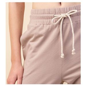 Pants - French Terry Jogger Side Ankle Lace-up & Pockets Pants - French Terry Jogger Side Ankle Lace-up & Pockets